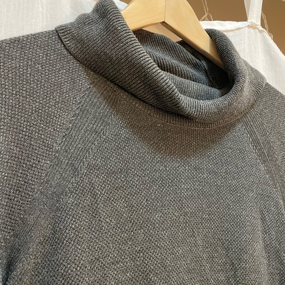 Grey Roll-Neck Long Sweater/Tunic - Picture 3 of 5